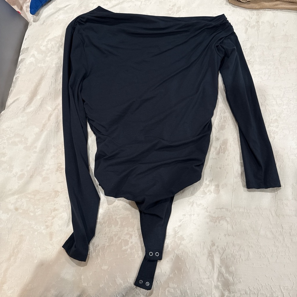 Abercrombie & Fitch Black Long Sleeve Bodysuit